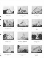 Methodist Church, Verona, Congregational, Dickey, St. Cajetan Catholic, St. Francis of Assissi, Trinity Lutheran, LaMoure County 1958